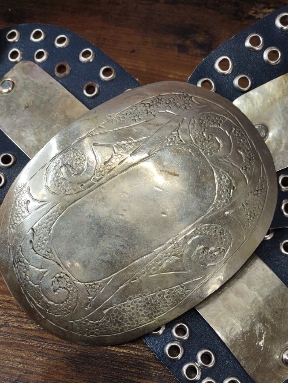 Vintage 80's Moroccan Leather Belt - Picture 4 of 9